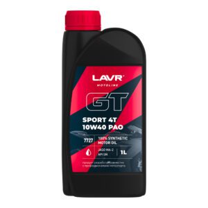 LAVR MOTO Моторное масло для мотоциклов GT SPORT 4T 10W40 SN, 1 л