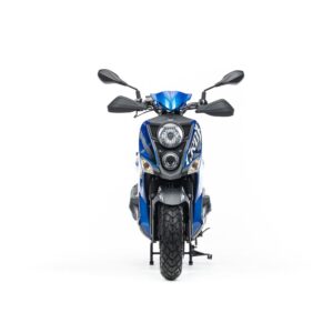 Скутер SYM CROX 125 Ярко Синий/ Матовый Темно-Серый + мотошлем SYM серый — Фото №3