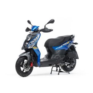 Скутер SYM CROX 125 Ярко Синий/ Матовый Темно-Серый + мотошлем SYM серый — Фото №4